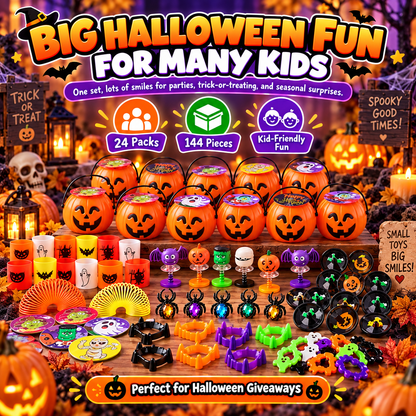🎃144PCS Halloween Toy and Gift Set for Kids