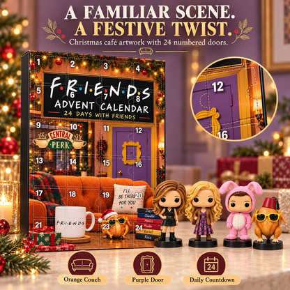 ☕ 24-Day Friends-Themed Advent Calendar – Sitcom Character Collectibles & Christmas Countdown