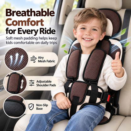🧒 50% OFF NOW! 🚗 Foldable Child Car Safety Seat – Lightweight, Portable & Fits 0-12 Years – For Cars, Planes & Trains 🛡️