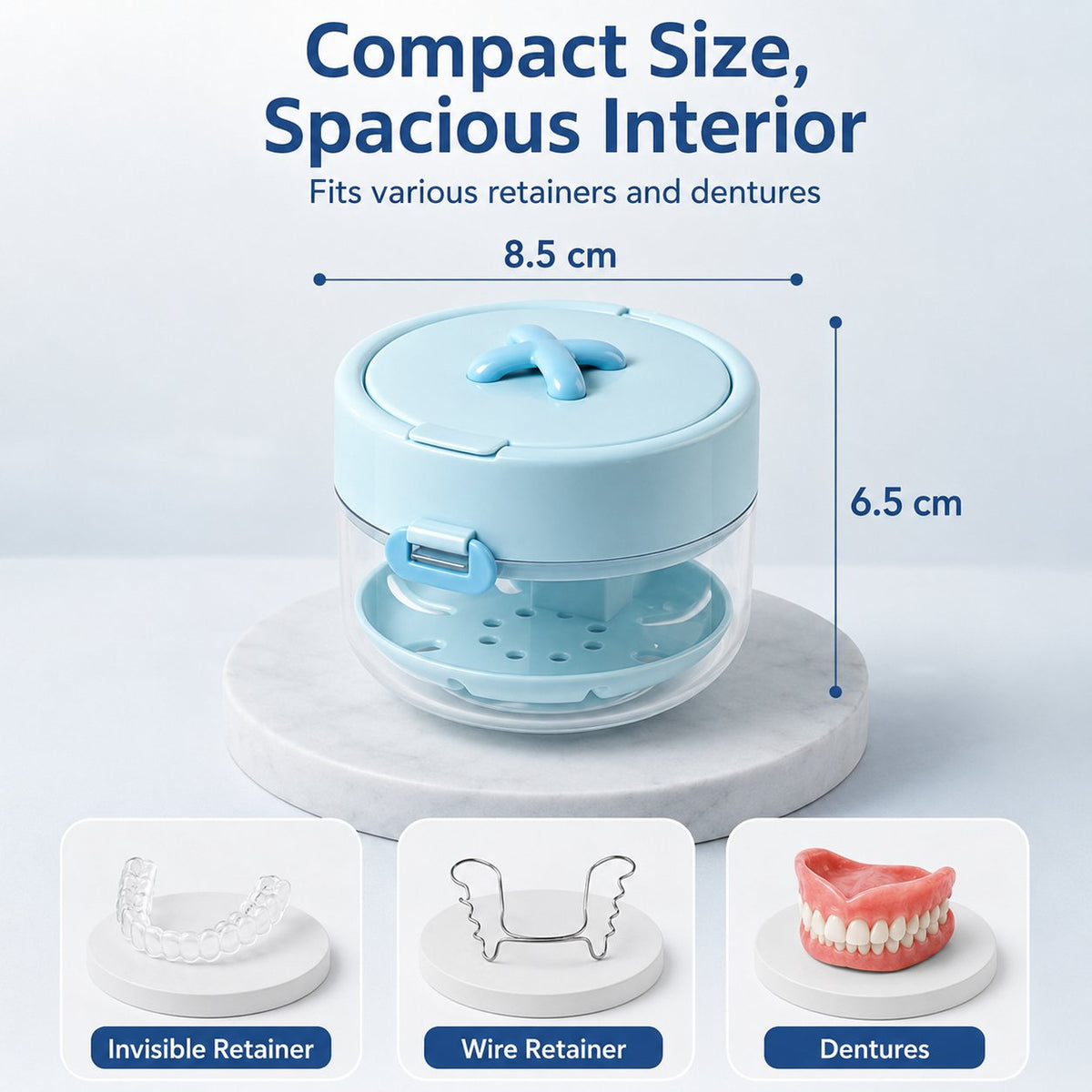 3-in-1 Retainer Case – Soak, Drain & Store