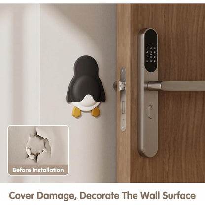 Cute Animal Door Handle Wall Protectors – Soft Silicone, Peel & Stick 🐾