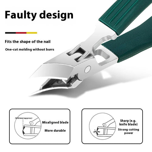 Wide-Jaw Slanted Nail Clippers – Easier Control for Every Trim