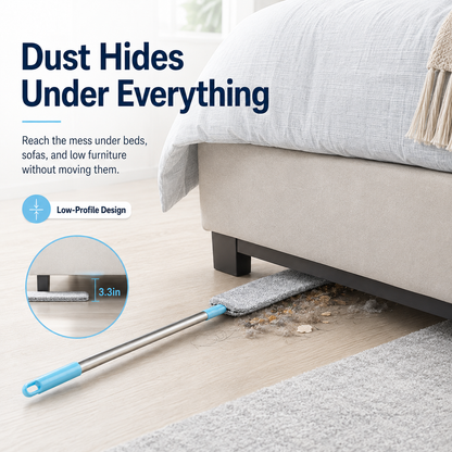 🧹 Flexible Retractable Gap Duster – Long-Reach Microfiber Cleaner for Under Beds & Appliances