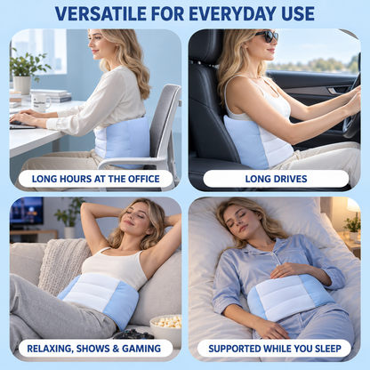Adjustable Lumbar Support Pillow – For Bed, Office, Car & Sofa