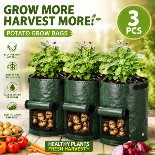 10 Gal Potato Growing Bags (Set of 3)