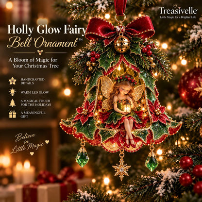 🧚‍♀️✨Enchanted Fairy Bell Christmas Ornament – Glowing Tree Décor