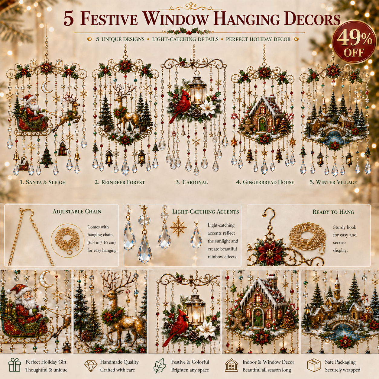 🔔Christmas Wind Chime-🎄Sound of Christmas Gently Ringing in Your Window
