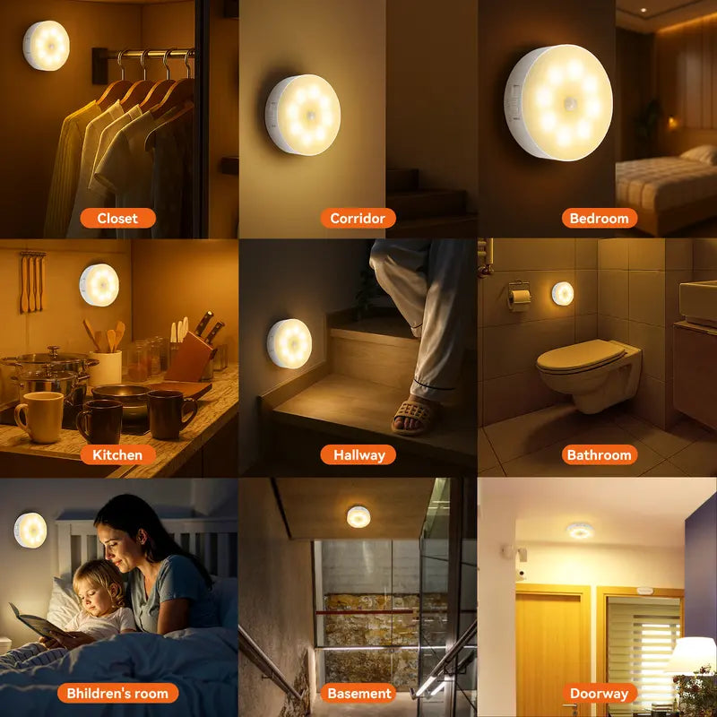 💡Indoor Motion Sensor Night Light 2Pcs