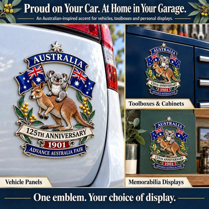 💯🦘Australia 125th Anniversary Commemorative Metal Car Emblem