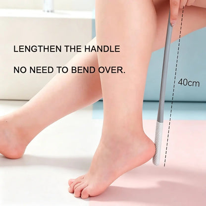 🦶🚿 Long-Handle Silicone Foot Cleaning Brush Set ✨ Easy-Reach Toe & Heel Care | 2 PCS