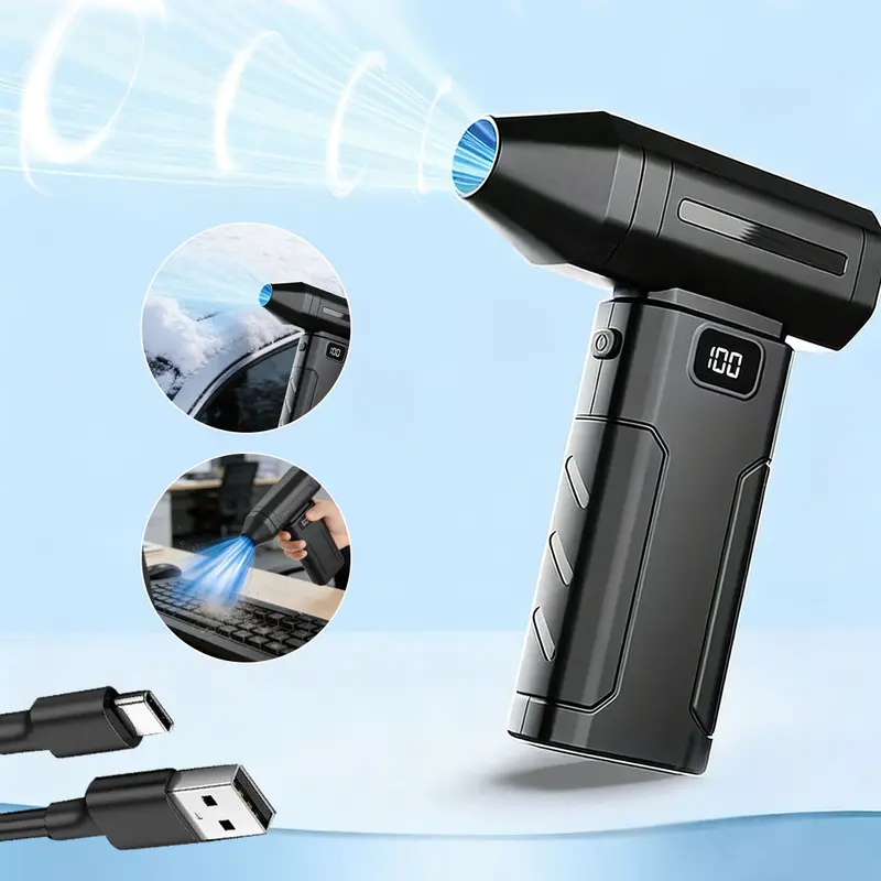 ✨️✨️100,000 RPM Portable Turbo Fan – 6 Speeds with LED Light