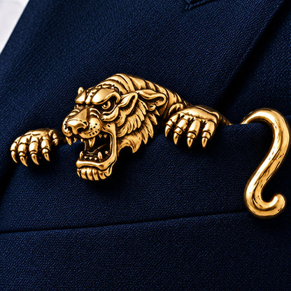 🐊✨ Luxury Sculpted Animal Brooch – Premium Statement Piece for Suits & Blazers