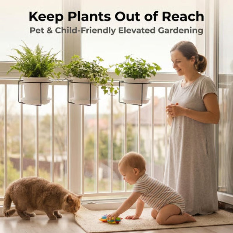 🌿 Clip-On Railing Planter Holder – Turn Empty Rails Into Garden Space