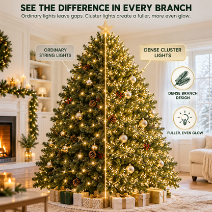 ✨ Fill Every Branch with Light — USB Cluster Christmas Lights with Remote | 8 Modes, 300–600 LEDs