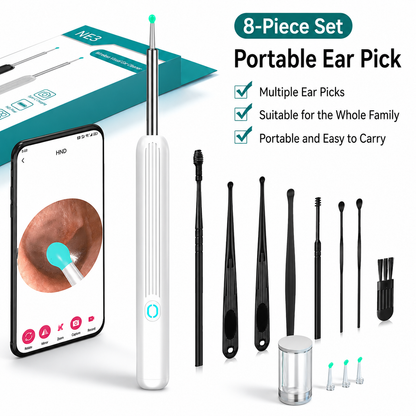 Smart Ear Cleaner Camera | 720P HD WiFi Ear Wax Removal Kit