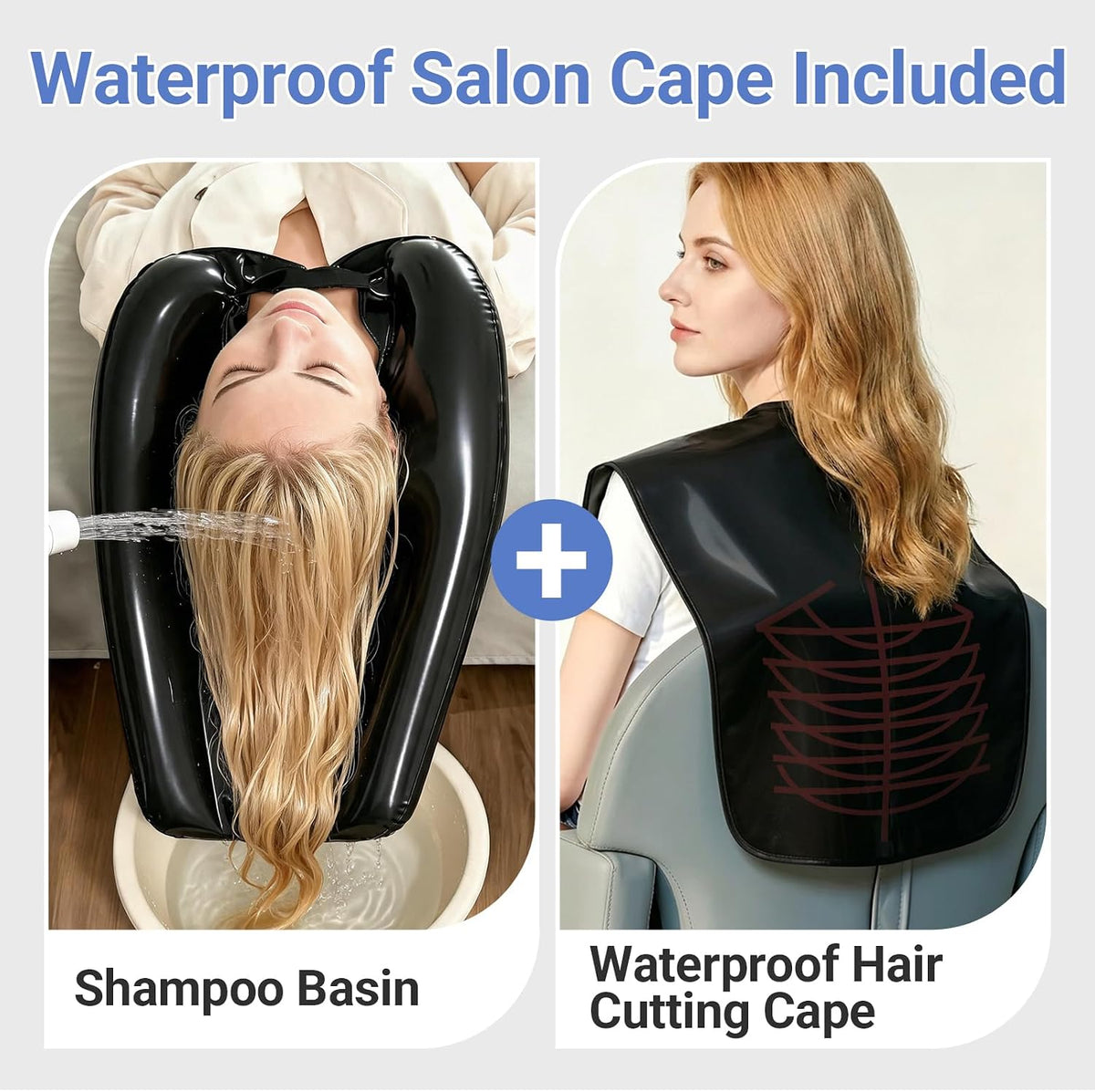 🛁🔥 50% OFF! Portable Inflatable Shampoo Basin – No-Spill Neck Support, Lightweight Leak-Proof PVC, Drain Hose & Plug, Ideal for Bedridden, Pregnancy, Injury & Home Hair Wash ✨