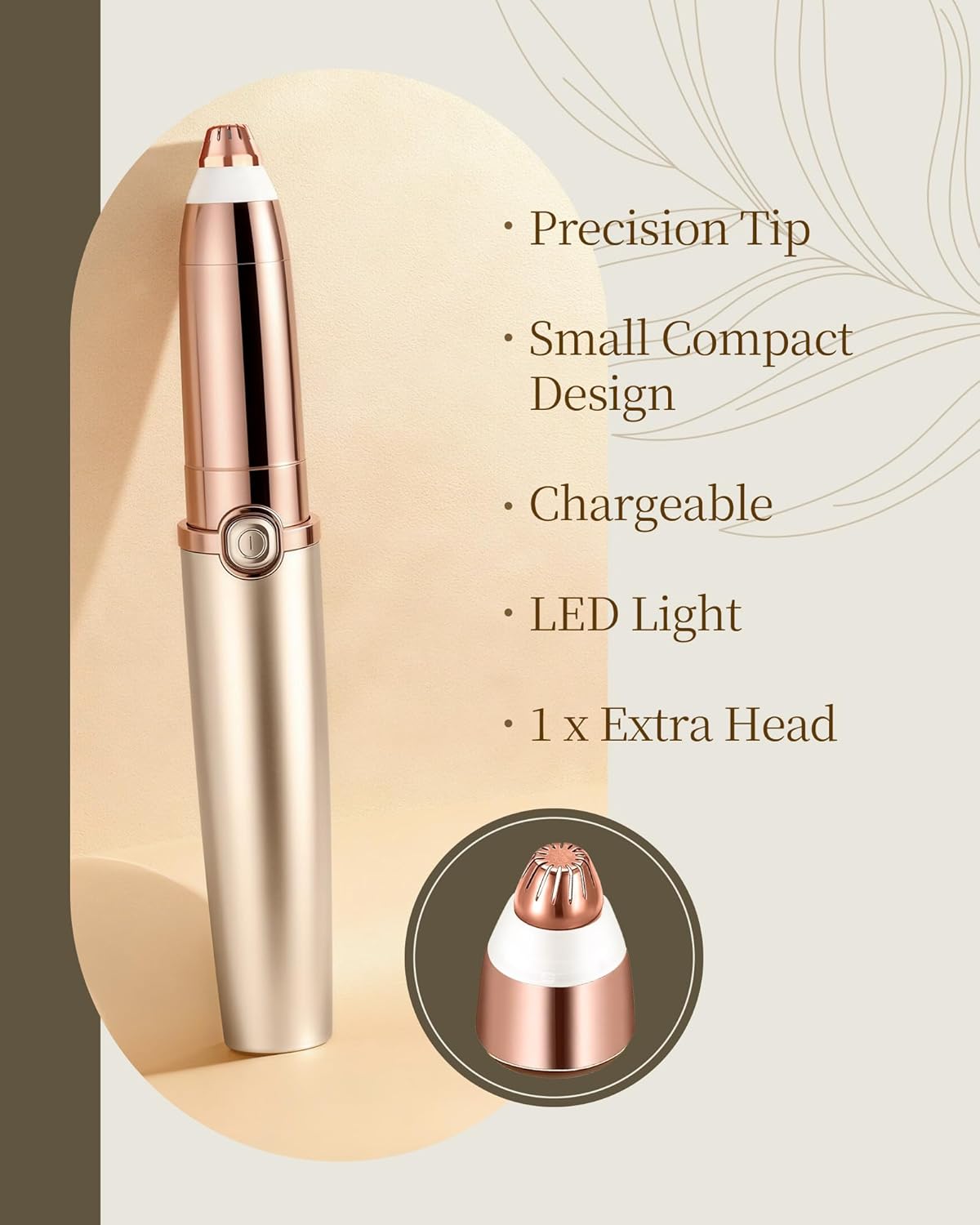2 in 1 Electric Painless Facial Eyebrow Trimmer