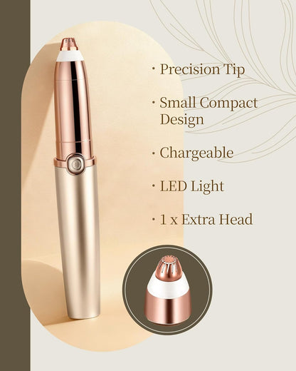 2 in 1 Electric Painless Facial Eyebrow Trimmer