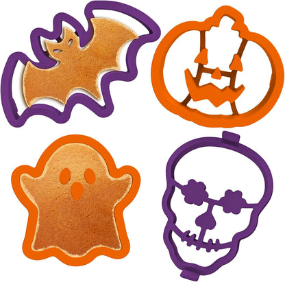 🎃4-Pack Halloween Silicone Pancake Molds for Kids