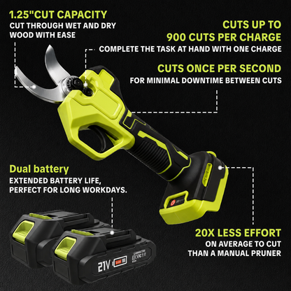 Cordless Electric Pruning Shears | 1.25-Inch Branch Cutter