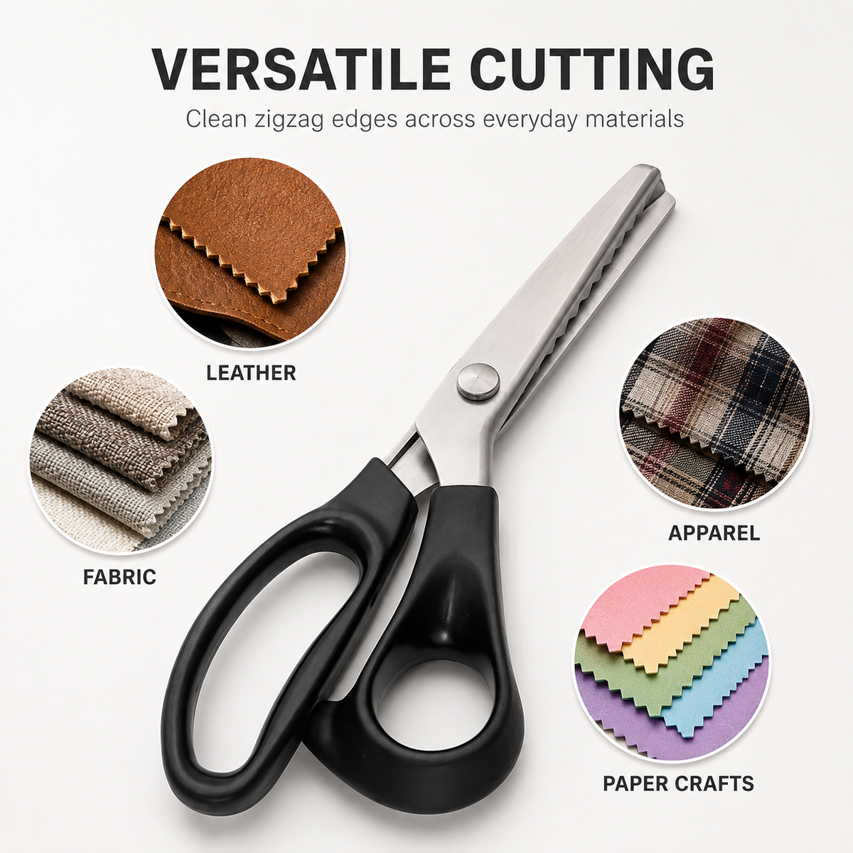 ✂️Stainless Steel Zig Zag Scissors with Serrated Teeth