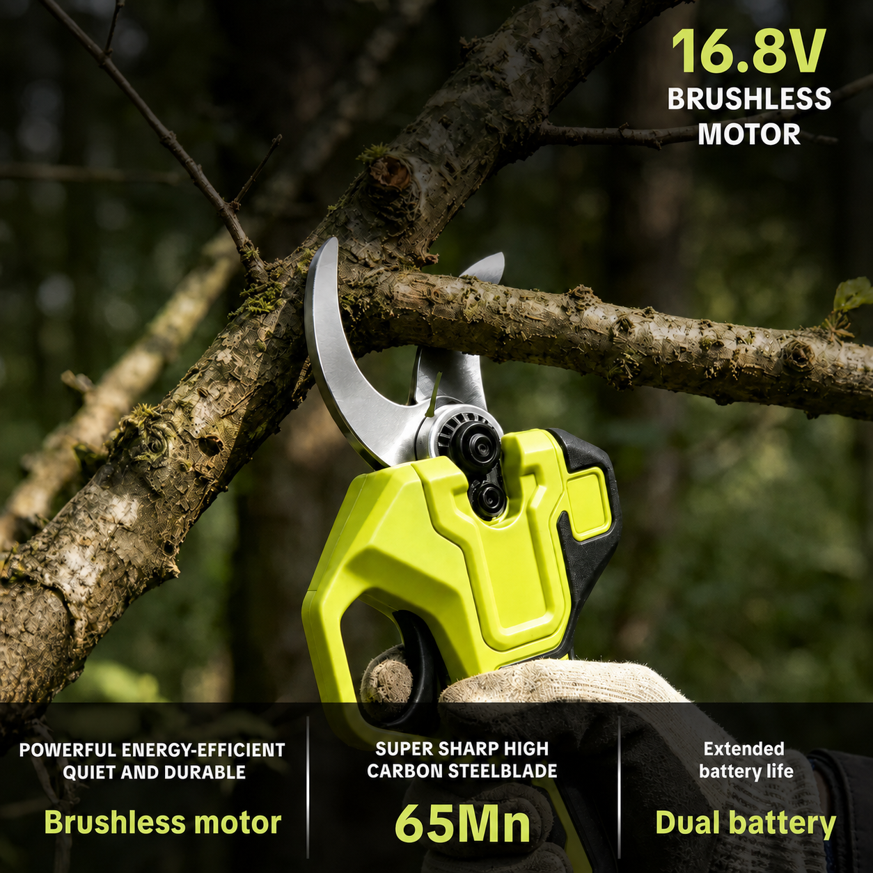 Cordless Electric Pruning Shears | 1.25-Inch Branch Cutter