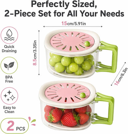 2-in-1 Fruit Vegetable Storage Container