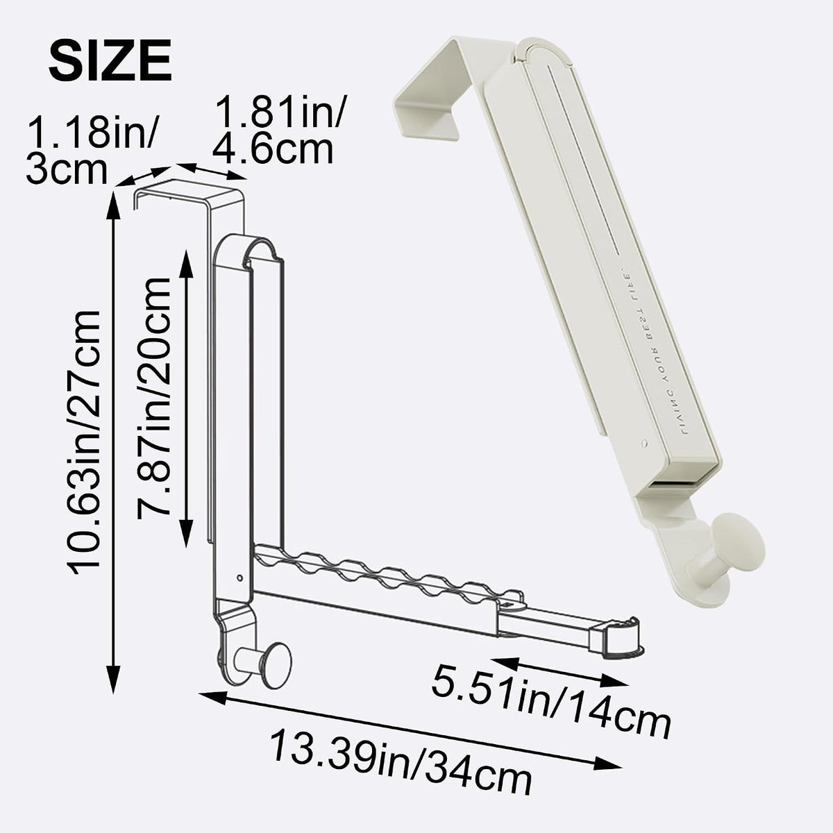 Foldable Over-Door Drying Rack — Extra Hanging Space, No Drilling