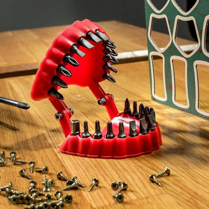 30-in-1 Tooth-Shaped Drill Bit Holder & Screwdriver Bit Set