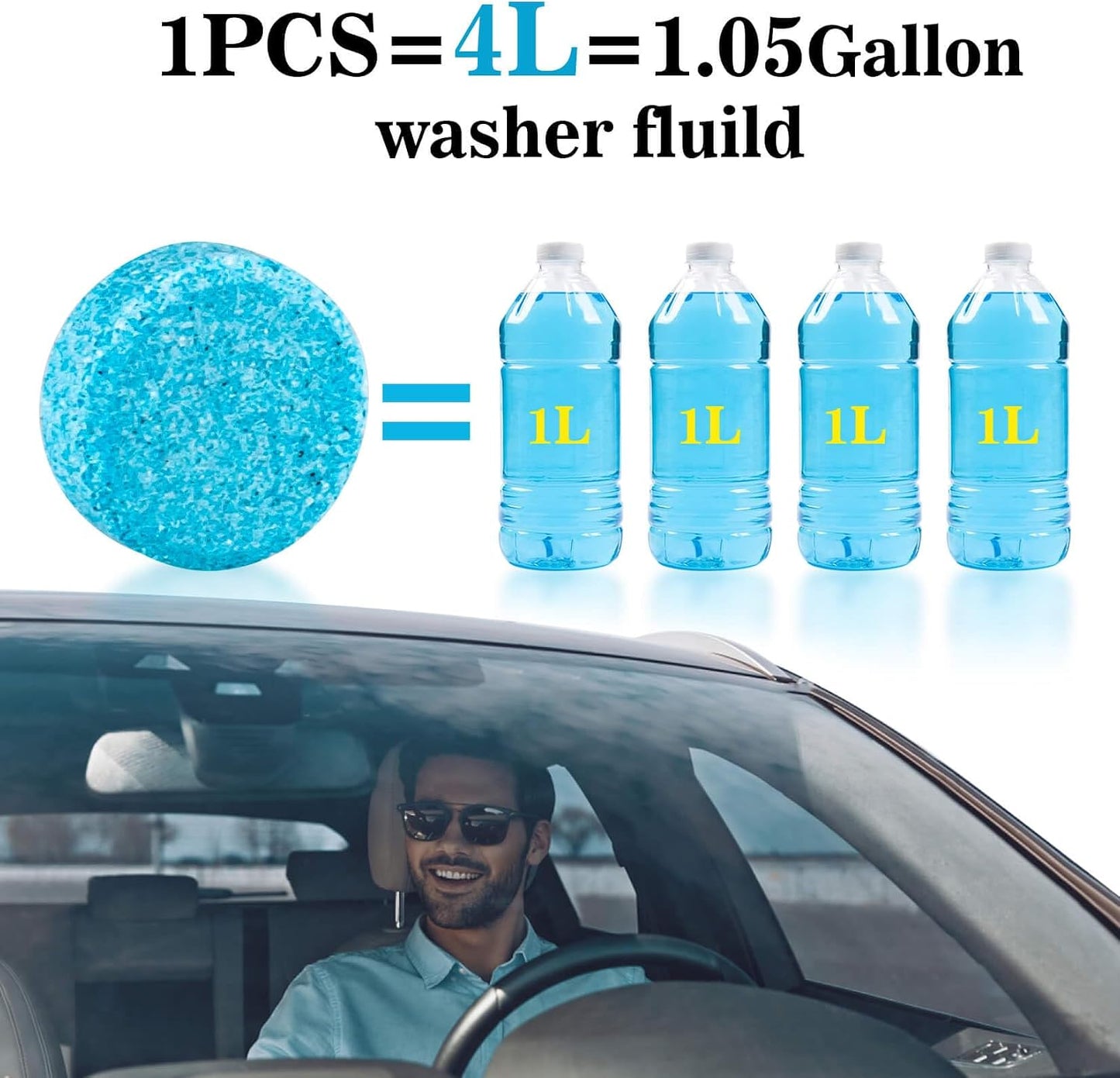 100Pcs Car Windshield Washer Fluid concentrate Tablets💧