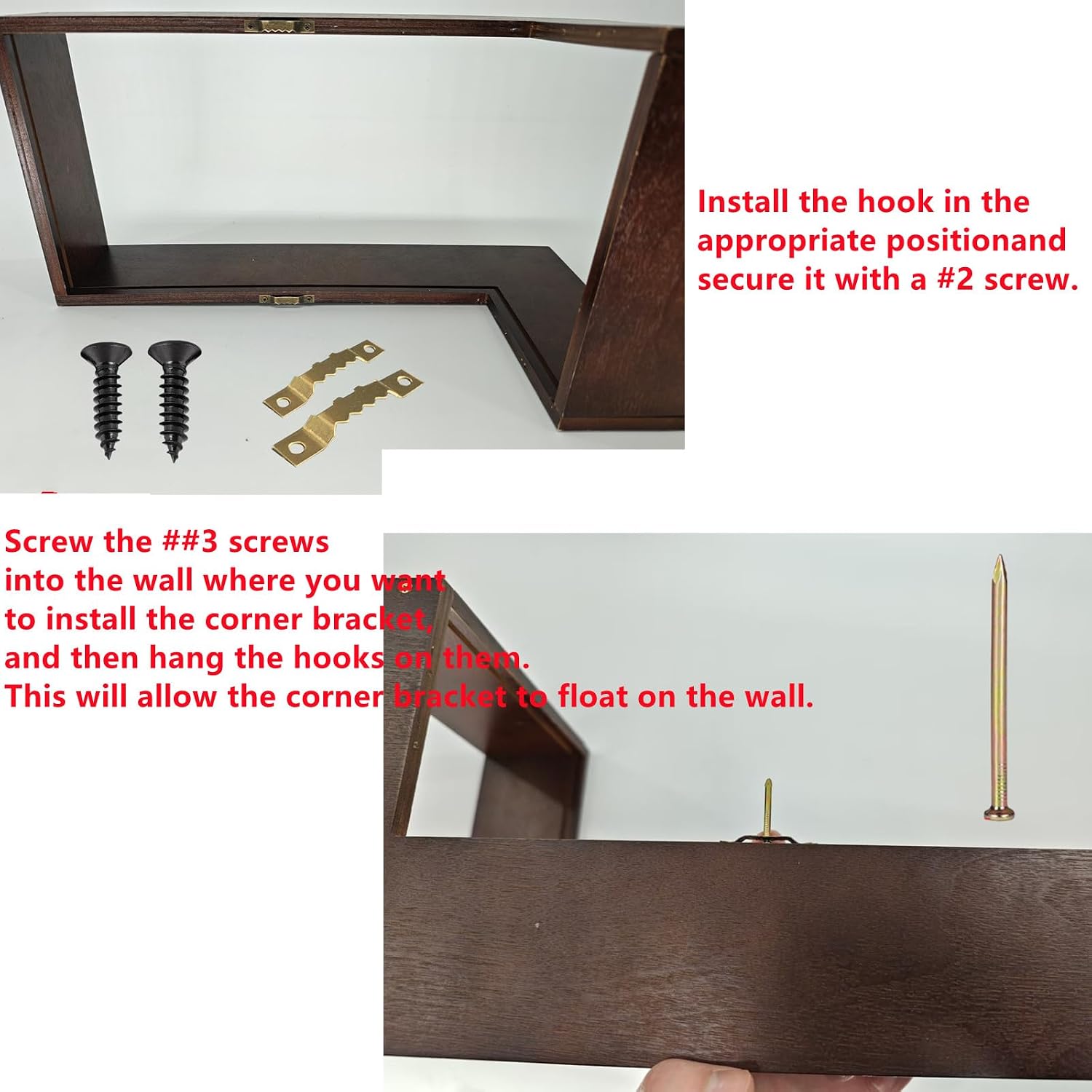 Floating corner shelf wall mounting instructions