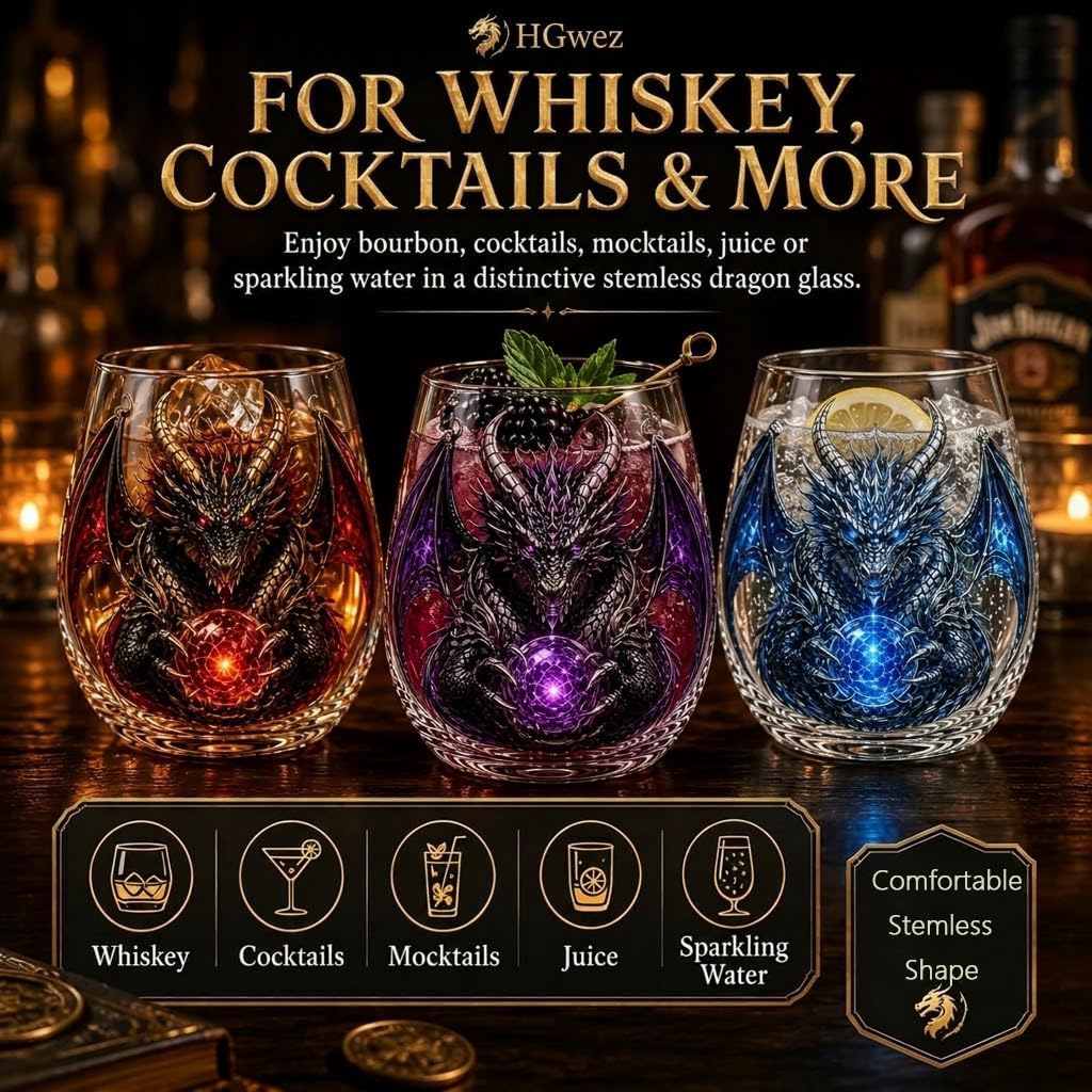 🐉 ✨ 3D Mythic Dragon Glass Art Cup | Luxury Raised Fantasy Glassware for Whiskey, Home Bar Décor & Legendary Gifts 🎁