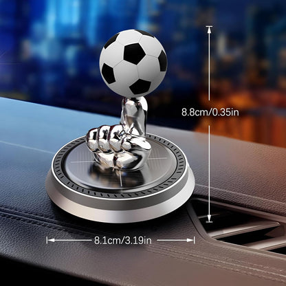 Solar Rotating Soccer Ball Car Diffuser – Dashboard Aroma Ornament
