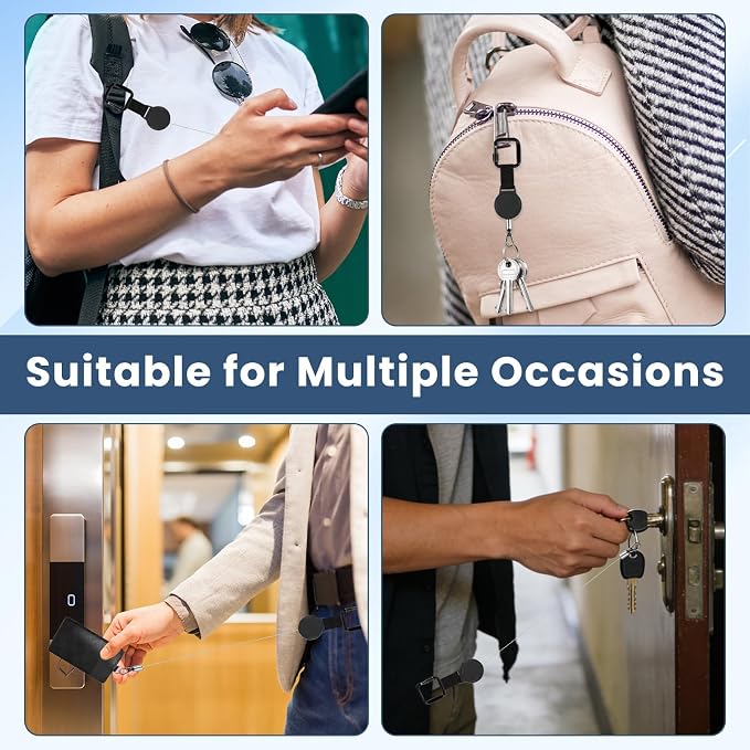 📱 Retractable Phone Tether – Clip-On Anti-Loss Holder for Travel & Outdoor Adventures