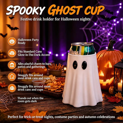 👻Halloween Ghost Witch Hat Tumbler Straw Cup