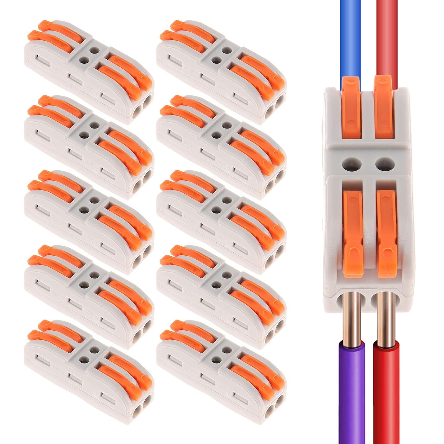🔥2026 Universal Quick Lever Electrical Wire Connectors (24-12 AWG) Assortment - 20 × Connectors
