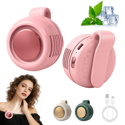 Portable Bladeless Clip-On Fan |360° Cooling • Hands-Free Comfort • Ultra Portable