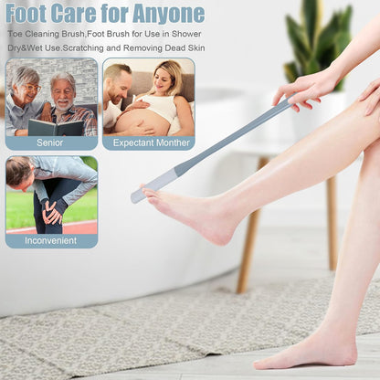 🦶Long‑Handle Silicone Foot Cleaning Brush