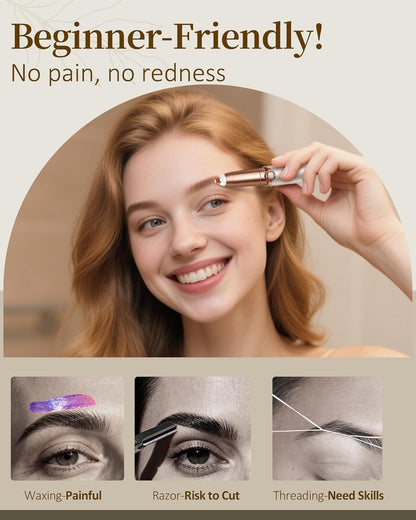 2 in 1 Electric Painless Facial Eyebrow Trimmer