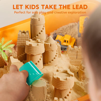 🚜Sandbox with Lid Castle Building kit