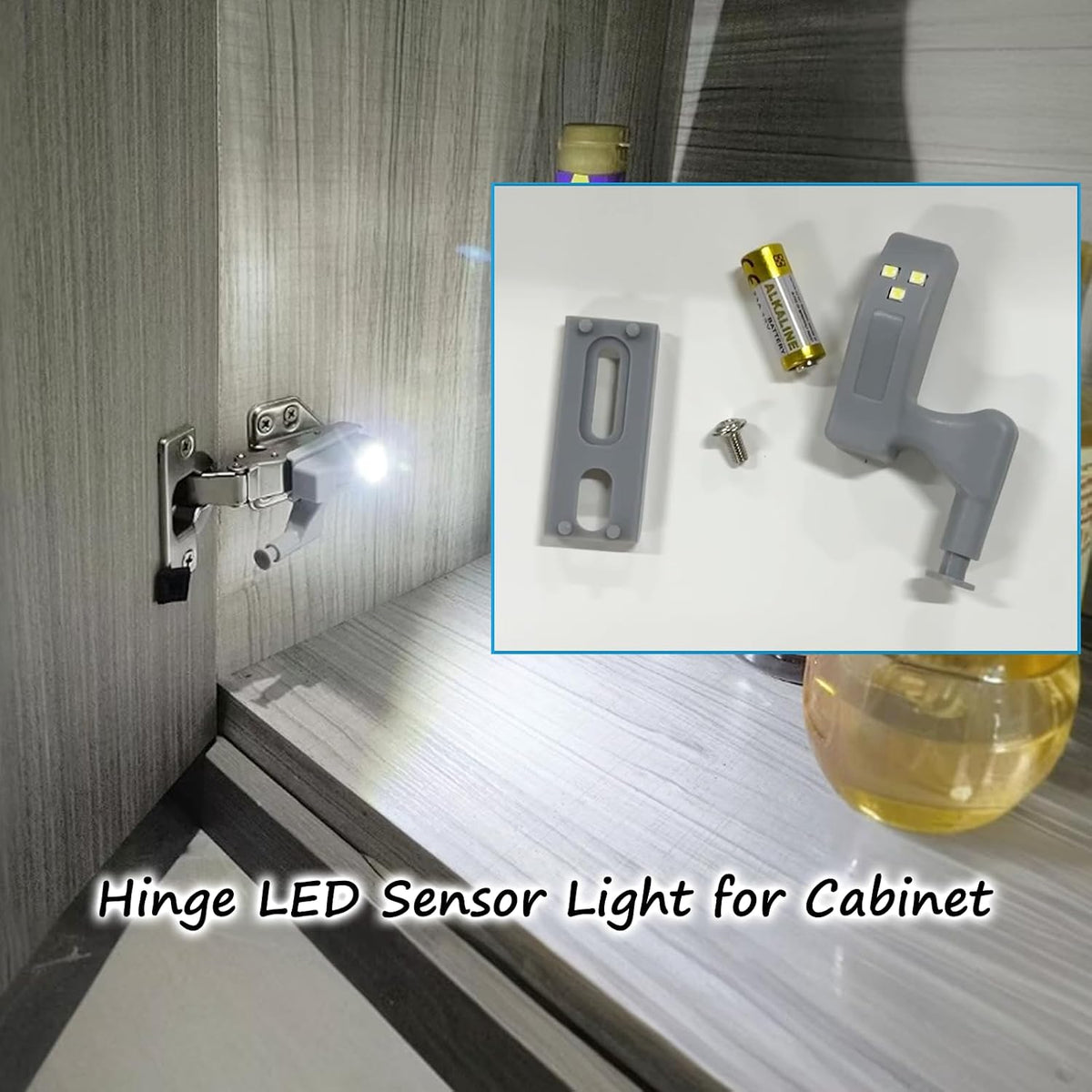 ✨ 6-Pack Hinge LED Cabinet Light – Open the Door, Light Comes On