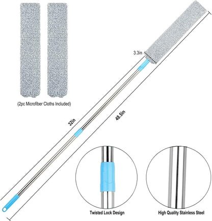 🧹 Flexible Retractable Gap Duster – Long-Reach Microfiber Cleaner for Under Beds & Appliances