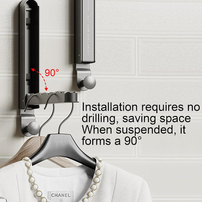 Foldable Over-Door Drying Rack — Extra Hanging Space, No Drilling