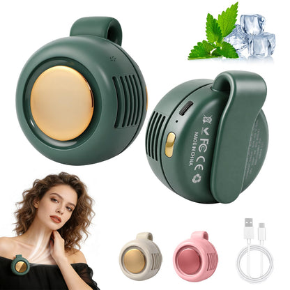 Portable Bladeless Clip-On Fan |360° Cooling • Hands-Free Comfort • Ultra Portable