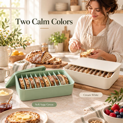 🍞 11-Slot Silicone Bread Freezer Box — Keep Sourdough Slices Separate ❄️