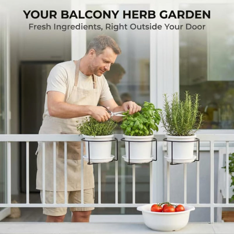 🌿 Clip-On Railing Planter Holder – Turn Empty Rails Into Garden Space