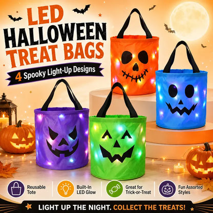 🎃 LED Light-Up Halloween Candy Bags – Make Every Candy Hunt Glow!
