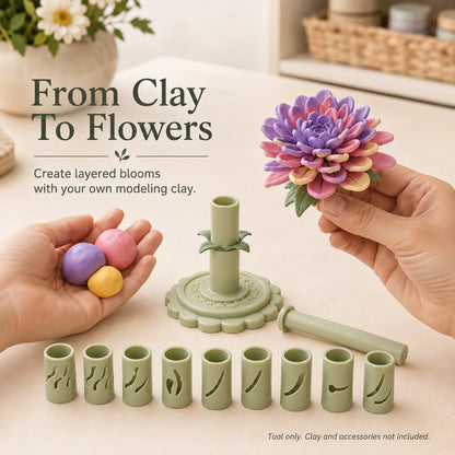 🌸 Stop Shaping Every Petal by Hand – Modular Clay Flower Maker