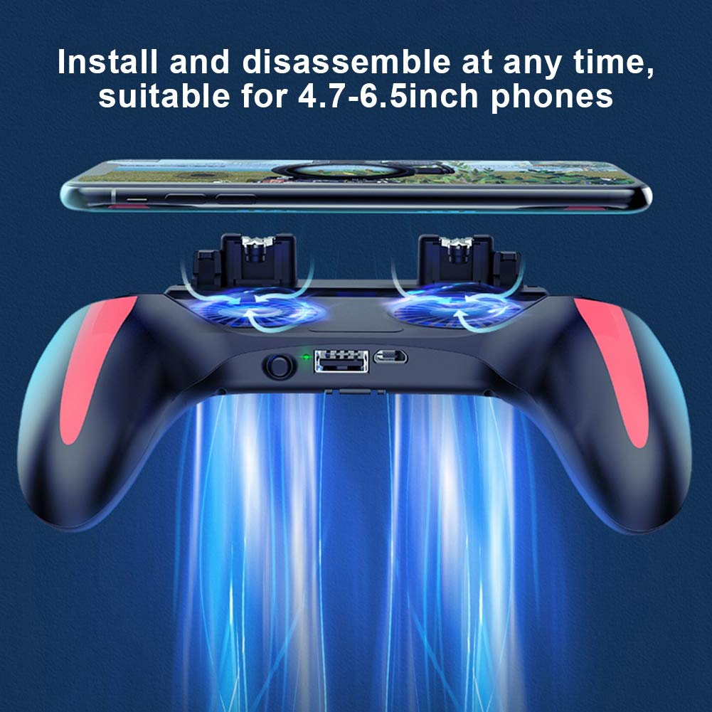 Mobile Phone Cooling Game Controller |Play Longer With Powerful Dual-Fan Cooling