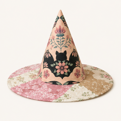 🧙‍♀️Quilted Patchwork Witch Hat – Choose Your Magical Pattern